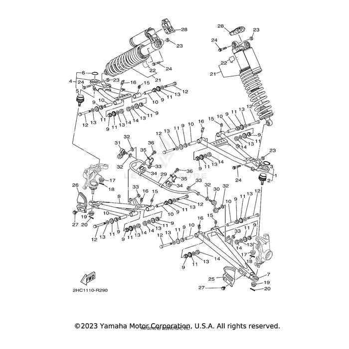 Front Lower Arm Sub-Assembly (L.H) by Yamaha