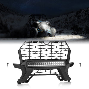 Front Lower Mesh Grill Radiator Guards for Polaris RZR XP 1000/ Turbo by Kemimoto B0111-09301BK Grill B0111-09301BK Kemimoto