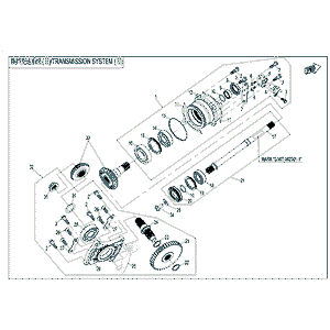 Front Output Shaft Assy. by CF Moto 0JWT-062300 OEM Hardware 0JWT-062300 Northstar Polaris