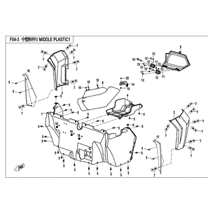 Front Protector (Lh) Black (Black) by CF Moto 9060-040007-0B00 OEM Hardware 9060-040007-0B00 Northstar Polaris