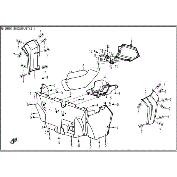 Front Protector (Lh) by CF Moto