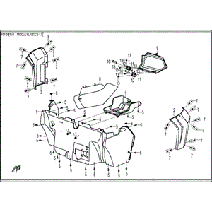 Front Protector (Rh) Pearl White by CF Moto 9060-040008-0V20 OEM Hardware 9060-040008-0V20 Northstar Polaris