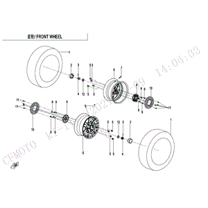 Front Rim 14" Matte Black by CF Moto 5HY0-070100-10000 OEM Hardware 5HY0-070100-10000 Northstar Polaris