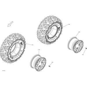 Front Rim by Can-Am 705402120 OEM Hardware 705402120 Off Road Express