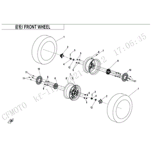 Front Rim Matte Black by CF Moto 5AS0-070100-6000-11 OEM Hardware 5AS0-070100-6000-11 Northstar Polaris