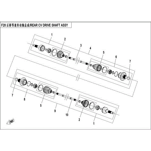 Front Shaft Lh by CF Moto