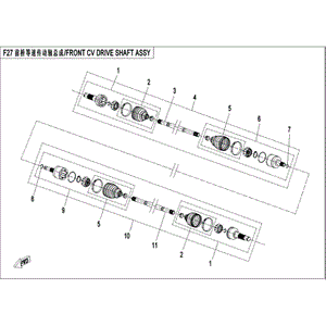 Front Shaft Lh by CF Moto 703A-270107 OEM Hardware 703A-270107 Northstar Polaris