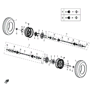 Front Shaft (Lh) by CF Moto 9060-270105 OEM Hardware 9060-270105 Northstar Polaris