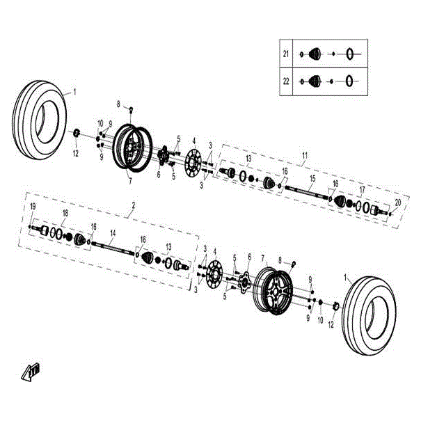 Front Shaft (Lh) by CF Moto