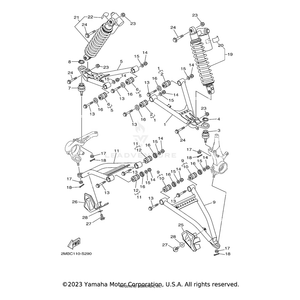 Front Shock Absorber Assembly,1 by Yamaha 2MB-F350A-60-00 OEM Hardware 2MB-F350A-60-00 Off Road Express Drop Ship