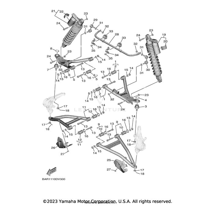 Front Shock Absorber Assembly,2 by Yamaha