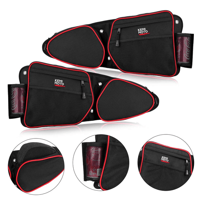 Front Side Door Bags with Knee Pad for Polaris RZR XP 1000 by Kemimoto