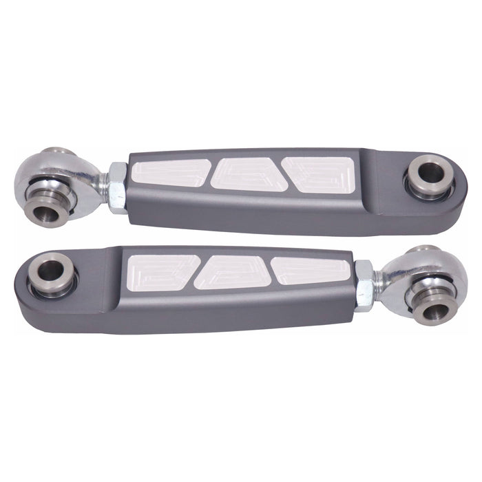 Front Sway Bar Links Adjustable Grey Polaris by Modquad