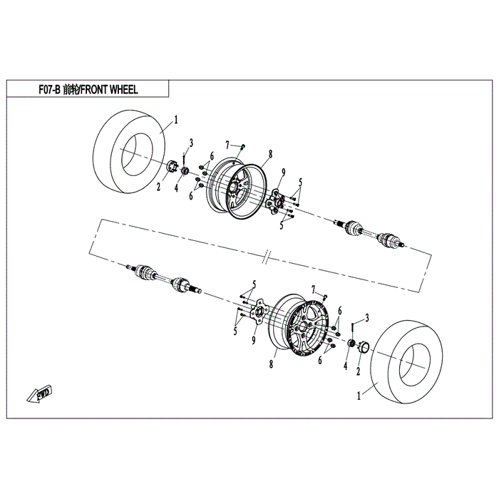 Front Tire 26X9-14 by CF Moto