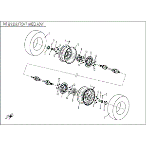 Front Tire by CF Moto 30703-1407 OEM Hardware 30703-1407 Northstar Polaris