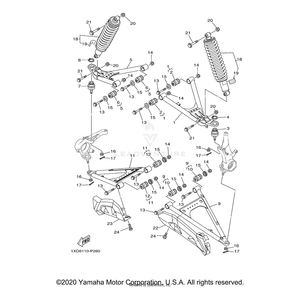 Front Upper Arm Comp(Right) by Yamaha 1XD-F3550-01-00 OEM Hardware 1XD-F3550-01-00 Off Road Express