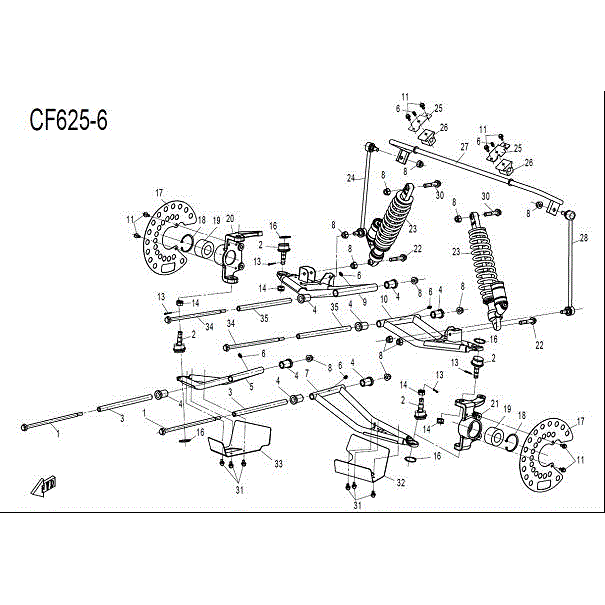 Front Upper Arm Lh by CF Moto