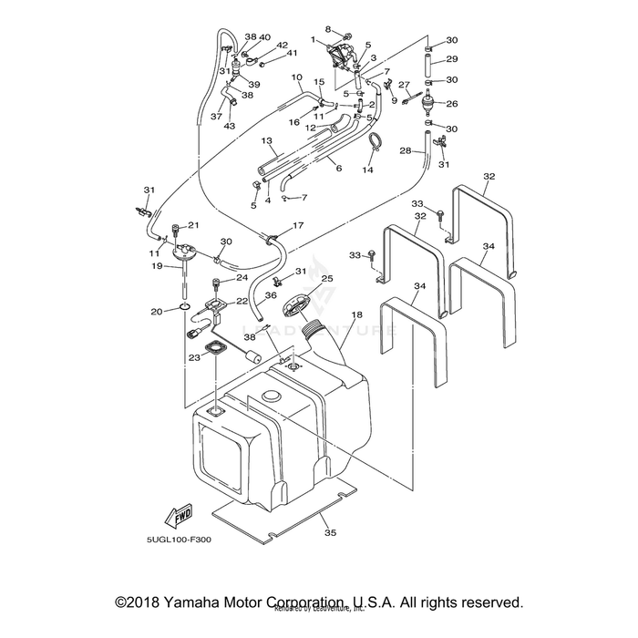 Fuel Pipe Joint by Yamaha