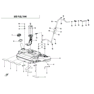 Fuel Pump Assy by CF Moto 5BY0-150900 OEM Hardware 5BY0-150900 Northstar Polaris