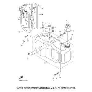 Fuel Tank Comp by Yamaha JU5-F4111-02-00 OEM Hardware JU5-F4111-02-00 No Longer Available