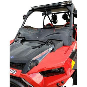 Full Windshield UTV Flare Polaris Rzr 1000/Turbo S by Klock Werks 2317-0420 Full Windshield 23170420 Parts Unlimited Drop Ship Dark Smoke