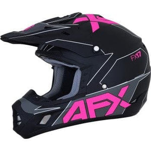 FX-17 Aced Helmet (Size Small) by AFX 0110-6509-WS Off Road Helmet 01106509-WS Parts Unlimited SM / Matte Black/Pink