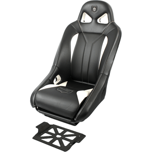 G2 Rear Seat by Pro Armor CA162S190WH Rear Seat 67-62190WH Western Powersports Black/White