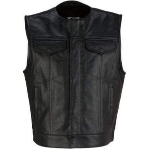 Ganja Vest by Z1R 2830-0475 Vest 28300475 Parts Unlimited SM / Leather Black