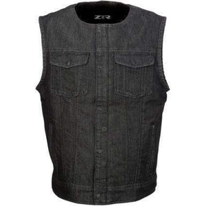 Ganja Vest by Z1R 2830-0504 Vest 28300504 Parts Unlimited SM / Black Denim