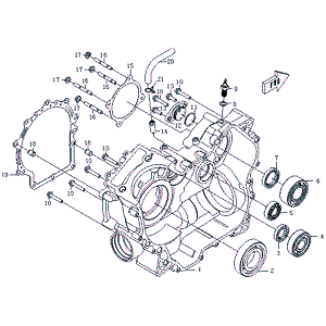 Gasket 1 Cvt Housing by CF Moto 0180-012001 OEM Hardware 0180-012001 Northstar Polaris