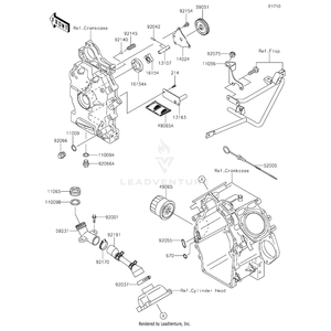 Gasket,16.2X22X1 by Kawasaki 11009-1467 OEM Hardware 11009-1467 Off Road Express Peach St