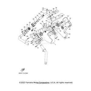 Gasket, Housing Cover 1 by Yamaha 8ES-12427-00-00 OEM Hardware 8ES-12427-00-00 Off Road Express