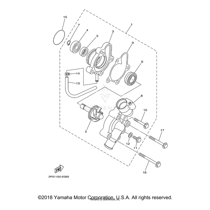 Gasket, Housing Cover 2 by Yamaha