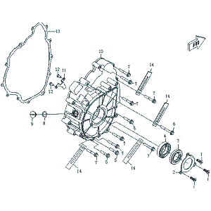 Gasket Left Crankcase Cover by CF Moto 0180-014002 OEM Hardware 0180-014002 Northstar Polaris