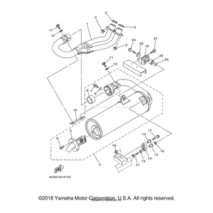 Gasket, Silencer by Yamaha 5UG-E4755-00-00 OEM Hardware 5UG-E4755-00-00 Off Road Express