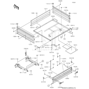 Gate-Tail,Black by Kawasaki 53062-0026-10 OEM Hardware 53062-0026-10 Off Road Express Drop Ship