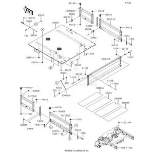 Gate-Tail,Camouflage by Kawasaki 53062-7503-16N OEM Hardware 53062-7503-16N Off Road Express Drop Ship