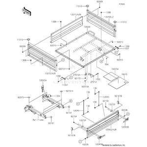 Gate-Tail,F.Red by Kawasaki 53062-0026-B1 OEM Hardware 53062-0026-B1 Off Road Express Drop Ship