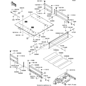 Gate-Tail,S.Green by Kawasaki 53062-7503-42F OEM Hardware 53062-7503-42F Off Road Express Drop Ship