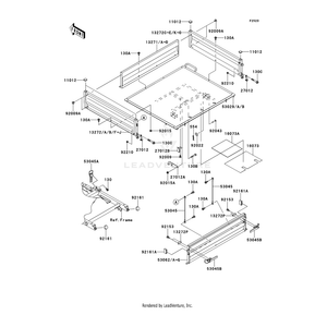 Gate-Tail,W.Green by Kawasaki 53062-0024-398 OEM Hardware 53062-0024-398 Off Road Express Drop Ship