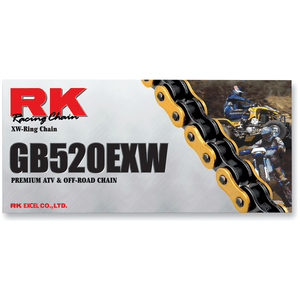 Gb 520 Exw Chain By Rk GB520EXW-120 Rear Drive Chain GB520EXW-120 Parts Unlimited Drop Ship