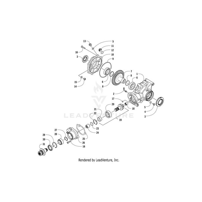 Gear,(9T 4.0)Pinion-Assembly By Arctic Cat