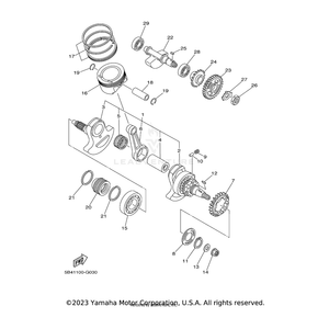 Gear, Balance Weight by Yamaha 3B4-11531-00-00 OEM Hardware 3B4-11531-00-00 Off Road Express