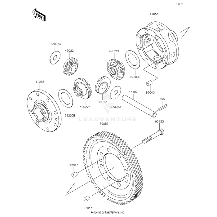 Gear-Bevel,10T by Kawasaki