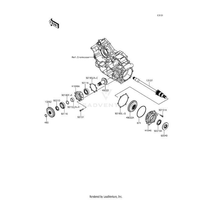 Gear-Bevel,Drive,14T by Kawasaki