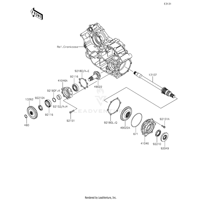 Gear-Bevel,Driven,27T by Kawasaki