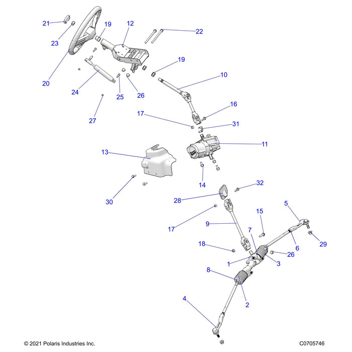 Gear Box Assembly, Steering by Polaris