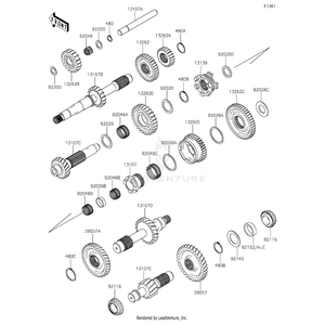 Gear,Counter Hi,34T by Kawasaki 13262-1090 OEM Hardware 13262-1090 Off Road Express Drop Ship