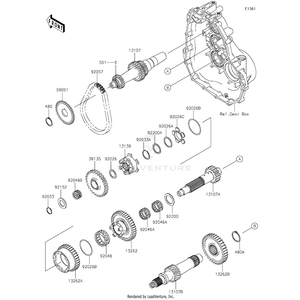 Gear,High,35T by Kawasaki 13262-0107 OEM Hardware 13262-0107 Off Road Express Drop Ship