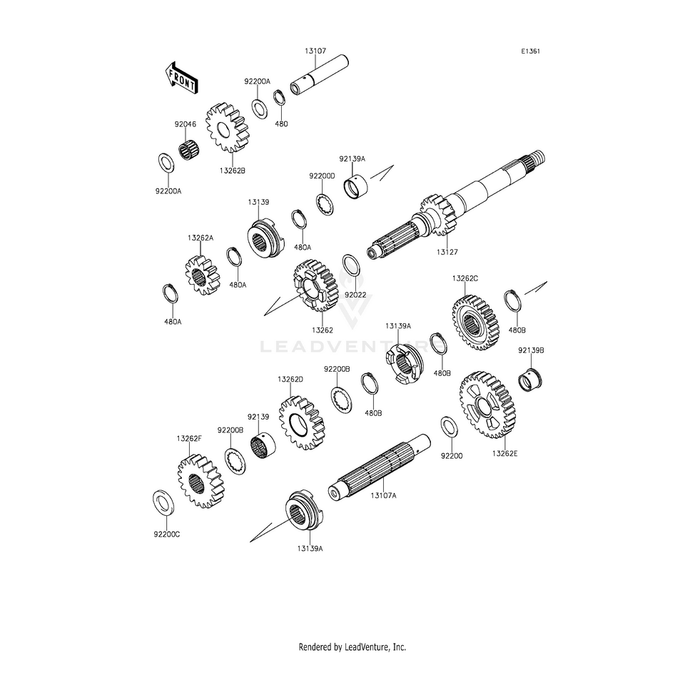 Gear,Output,20T by Kawasaki